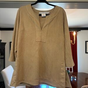 Gretchen Scott Tan Tunic Top